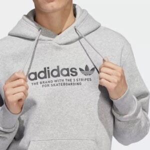 NWT adidas Skateboarding 4.0 Logo Hoodie 3 Stripes Unisex Unitefit